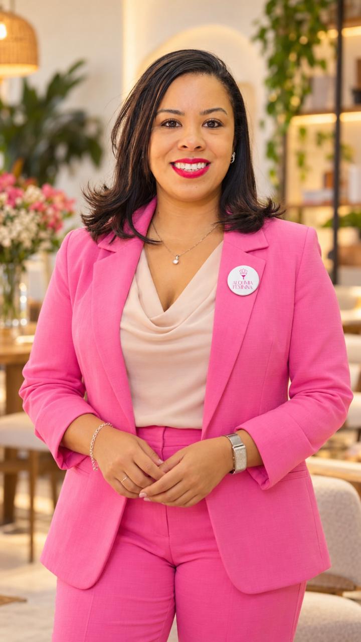 Retrato institucional de Lidiane Santos, idealizadora da Alquimia Feminina e da Comunidade Transbordo