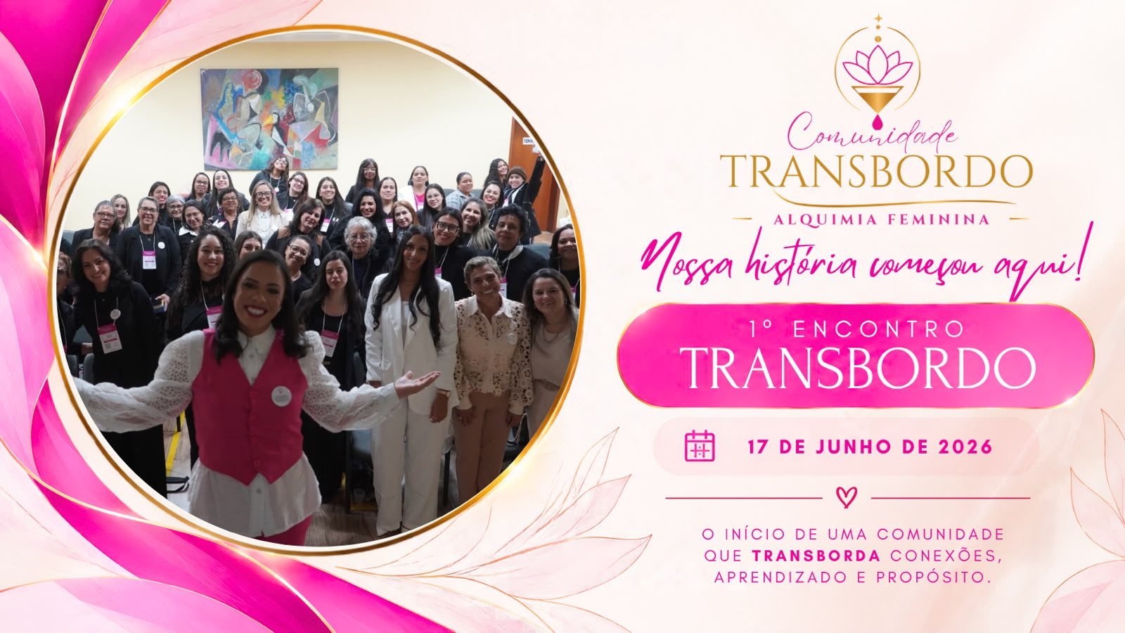 Mulheres reunidas no primeiro encontro Transbordo Alquimia Feminina